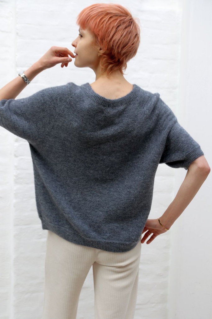 [10017287] Pul Louisa super fijne alpaga - Donkergrijs Detail