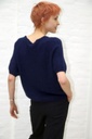 [10017518] Pul Lieneke nm25 V-hals Amerikaanse mouwinzet - Donkerblauw Detail