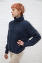 [200892] Pull Pelle nm55 zacht rolkraag alpaca en mohair - Donkerblauw Detail