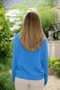 Pul Lucie nm25 ronde hals bevat baby alpaga en wol - Blauw Detail