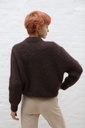 [200893] Pull Pippa nm55 zacht geribde kraag alpaca en mohair - Bruin Detail