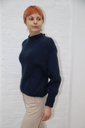[200893] Pull Pippa nm55 zacht geribde kraag alpaca en mohair - Donkerblauw Detail