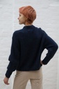 [200893] Pull Pippa nm55 zacht geribde kraag alpaca en mohair - Donkerblauw Detail