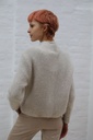 [200893] Pull Pippa nm55 zacht geribde kraag alpaca en mohair - Lichtbeige Detail