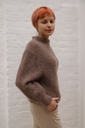 [200893] Pull Pippa nm55 zacht geribde kraag alpaca en mohair - Taupe Detail