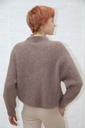 [200893] Pull Pippa nm55 zacht geribde kraag alpaca en mohair - Taupe Detail