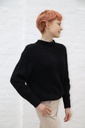 [200893] Pull Pippa nm55 zacht geribde kraag alpaca en mohair - Zwart Detail