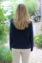 Pul Lucie nm25 ronde hals bevat baby alpaga en wol - Donkerblauw Detail