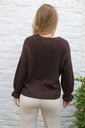 Pull Mels met gefronste mouw nm27 - Bruin Detail