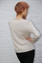[200921] Tricot pull Nana nm50 v-hals glitter - Beige Detail