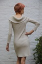 [200923] Tricot jurk Niklas nm40 omgeslagen boothals glitter  - Beige Detail
