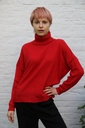 Tricot pull Nida nm80 opstaande kraag lange mouwen - Rood Detail