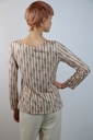 Shirt Marith met print van schakelkettingen nm20 - Beige-bruin Detail
