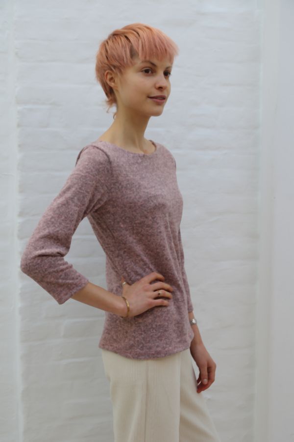 Tricot pull Nils  met glittersteentjes  - Roze Detail