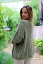 Tricot vest Louay nm18 grove steek oplegnaad - Olijf Detail