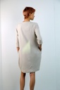 [200979] Tricot jurk Lenora nm48 boothals dikkere viscose jersey  - Beige Detail