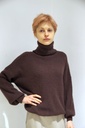 Pull Quirijn nm25 opstaande kraag parelsteek  - Bruin Detail