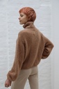 [200890] Pull Phileine nm25 zacht geribde rolkraag lange mouwen alpaca - Camel Detail