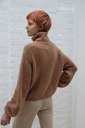 [200890] Pull Phileine nm25 zacht geribde rolkraag lange mouwen alpaca - Camel Detail