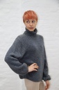 [200890] Pull Phileine nm25 zacht geribde rolkraag lange mouwen alpaca - Grijs Detail