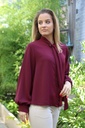 Blouse Muhammad met strik - Bordeaux Detail