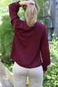 Blouse Muhammad met strik - Bordeaux Detail