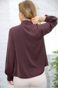 Blouse Muhammad met strik - Bruin Detail
