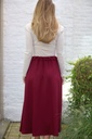 Rok Mina met zakken nm45 - Bordeaux Detail