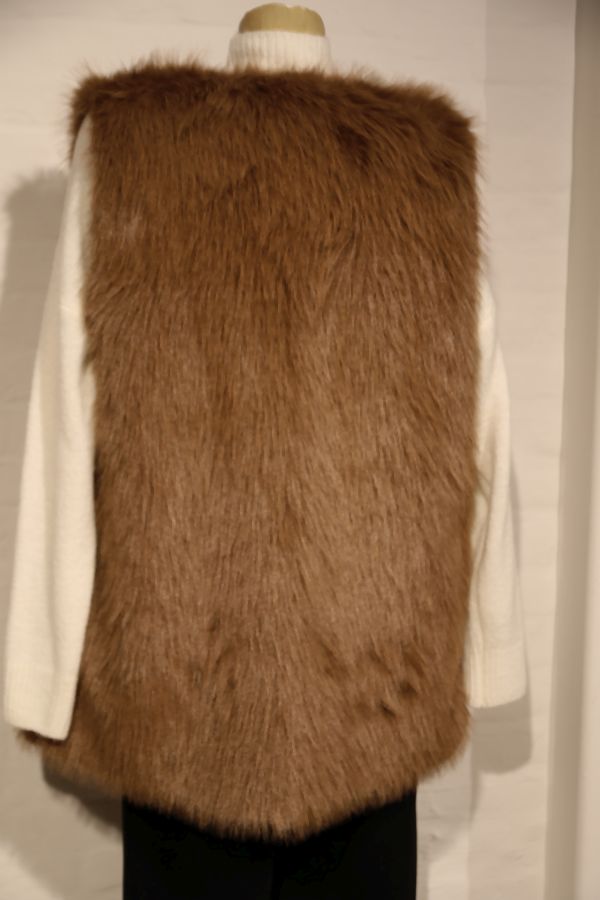 [201037] Lurex gelijnde flarebroek Lillie - Bruin Detail