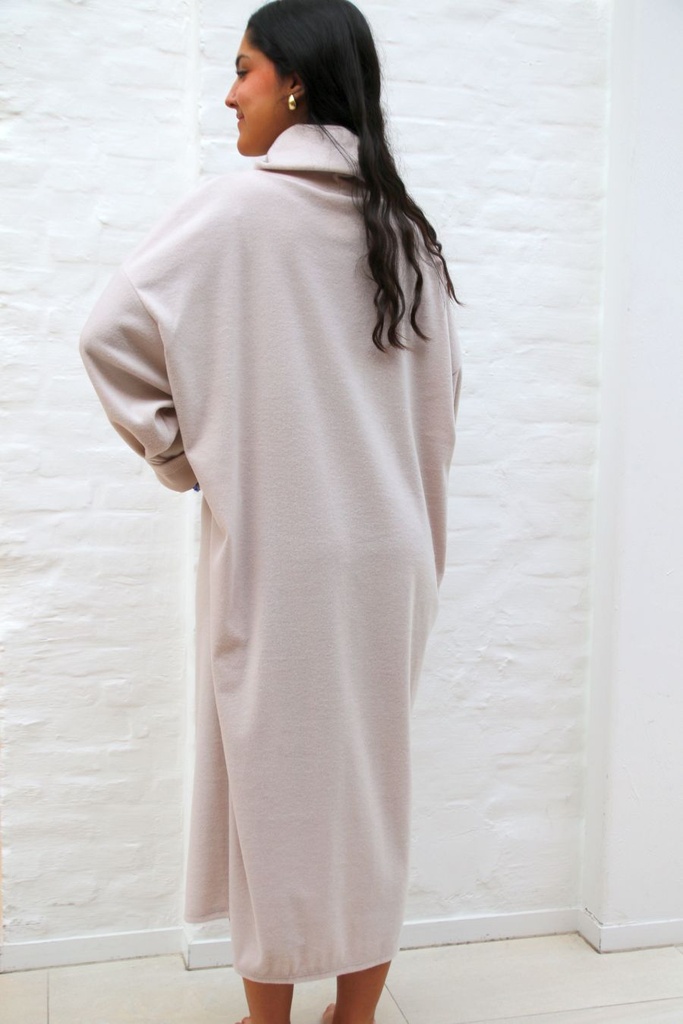 [201060] Tricot Pablo nm95 colkraag halflange mouwen - Lichtbeige Detail