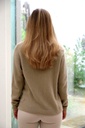 Pul Liselotte nm25 V-neck baby alpaga and wool - Camel Detail