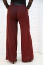 Glamy lurex flarebroek Lubbert nm52 satijnen taillebinder - Bordeaux Detail