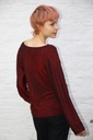[200919]  Nala blouse v-hals strik glitter op netstof - Indisch rood Detail