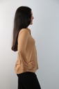 [V10017305] Blouse Mohammed polokraag nm55 - Camel Detail