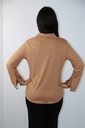 [V10017305] Blouse Mohammed polokraag nm55 - Camel Detail