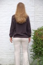 Pul Lucie nm25 round neck contains baby alpaga and wool - Bruin Detail