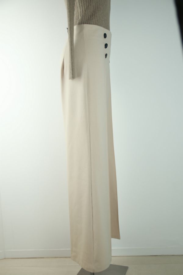 Broek Revi met brede pijp en 6 knopen nm55 - Beige Detail