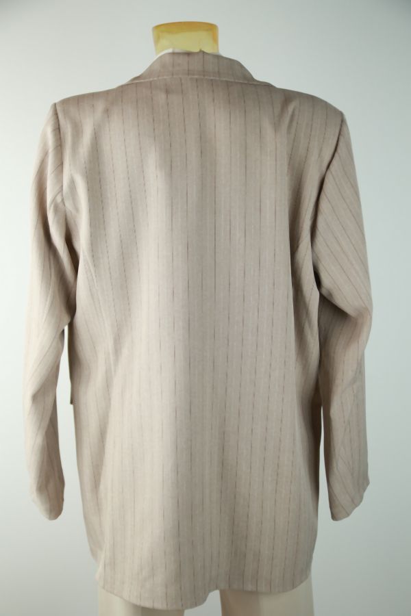 [201195] Maxivest Olaf nm51 krijtstreep reverskraag  - Taupe-bruin Detail