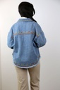 Jeansjasje Rana geborduurde bloemetjes nm98 - Jeansblauw Detail