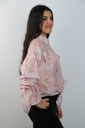 [201267] Bloemetjesblouse Rowen met trompetmouw nm85 - Lichtroze-roze Detail