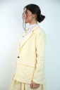 [201310] Gebloemde blazer Romaisa met reverskraag - Lichtgeel Detail