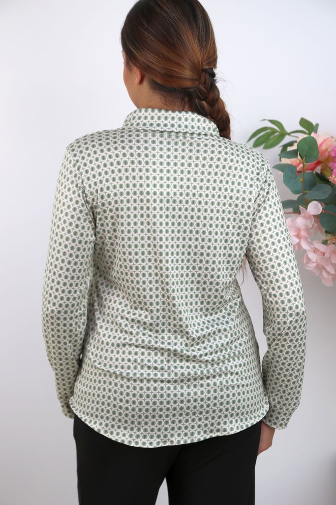 [201384] Jersey polo Rox stekelbes nm20 - Groen-wolwit Detail