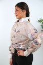 [201390] Blouse Rosalynn bloesems nm85 - Lichtbeige-donkerblauw Detail