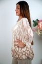 [201394] Plisséblouse Roshan met dierenprint nm47 - Wolwit-beige Detail