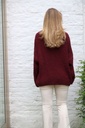 Pul Spring nm22 bouclÃ© V-neck contains alpaga and wool - Bordeaux Detail