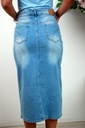 [201471] Denim rok Olan nm76 aanpassend met split midden vooraan - Denim used Detail