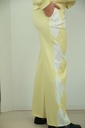 [201483] Geruite broek Riham met brede pijp nm95 - Geel-wit Detail