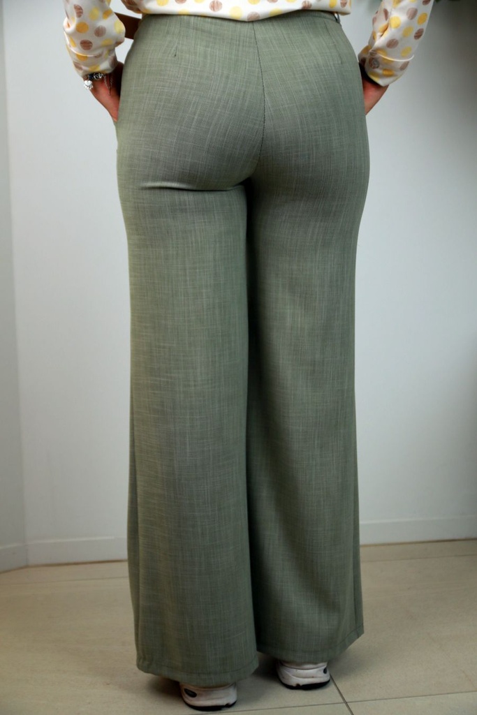 [201293] Flare broek Sven nm51 piqué  - Kaki Detail