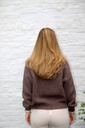 [10017279] Mohair trui Lune nm65 V-hals bevat mohair en wol - Taupe Detail