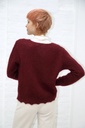 [10017527] Mohair cardigan Lisandro nm65 hals nacré knopen  - Bordeaux Detail